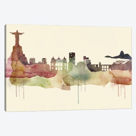 Rio De Janeiro Desert Style Skyline Canvas Print #WDA1569} by WallDecorAddict Art Print