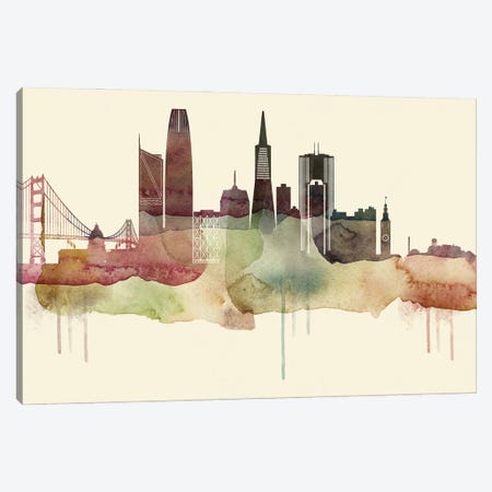 San Francisco Desert Style Skyline Canvas Print #WDA1573} by WallDecorAddict Canvas Artwork