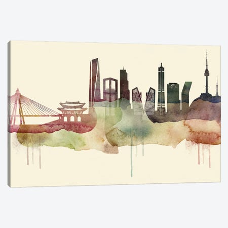 Seoul Desert Style Skyline Canvas Print #WDA1575} by WallDecorAddict Canvas Print