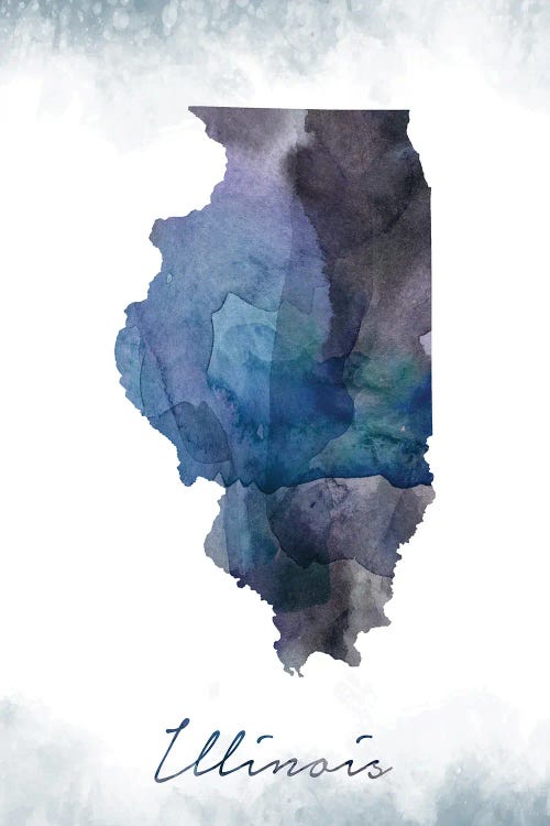 Illinois State Blunish by WallDecorAddict wall art