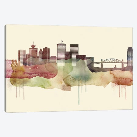 Vancouver Desert Style Skyline Canvas Print #WDA1582} by WallDecorAddict Canvas Print