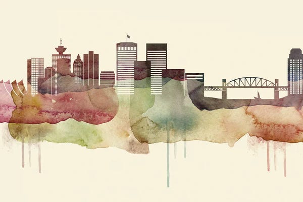 British Columbia: Vancouver Desert Style Skyline by WallDecorAddict