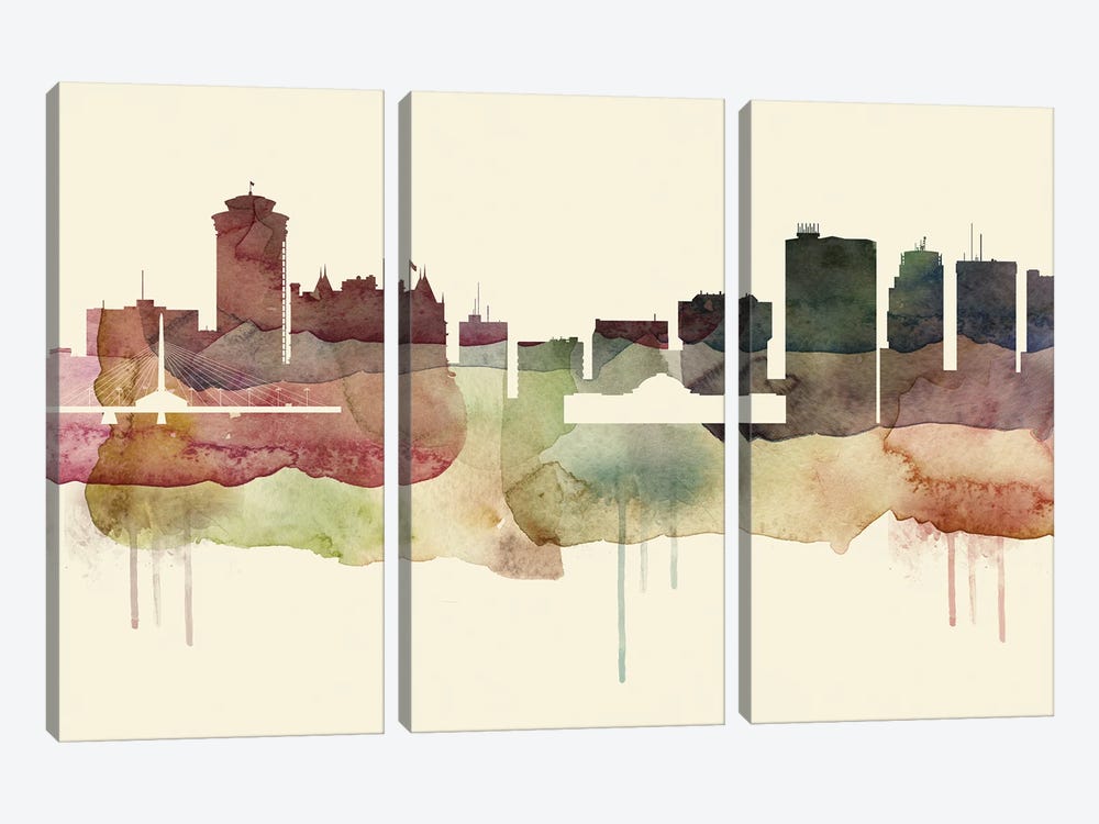 Winnipeg Desert Style Skyline by WallDecorAddict 3-piece Art Print