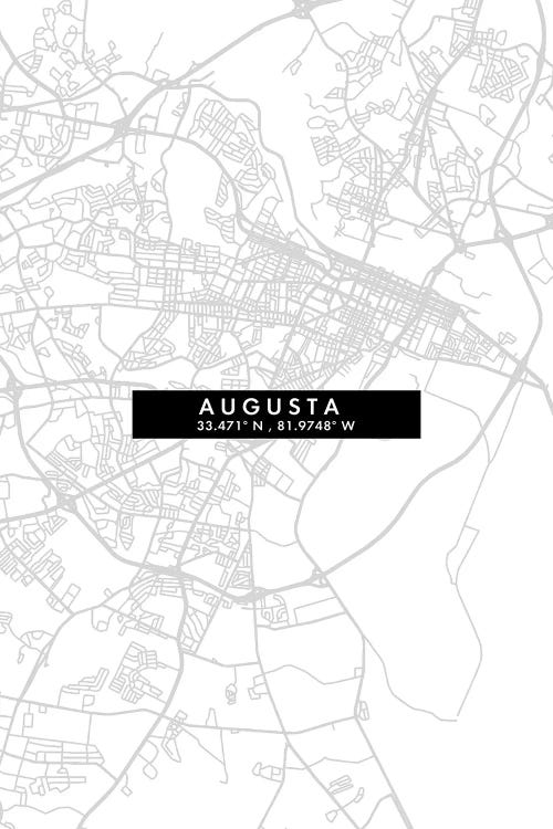 Augusta City Map Minimal Style