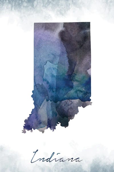 Indiana: Indiana State Bluish by WallDecorAddict