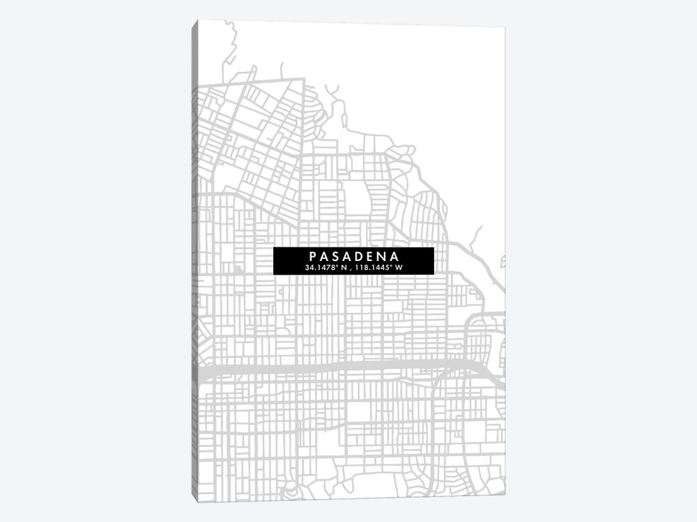 Pasadena, California City Map Minimal Style 1-piece Canvas Print