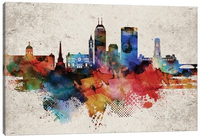 Indianapollis Abstract Canvas Art Print - Indianapolis