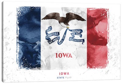 Iowa Canvas Art Print - Flag Art
