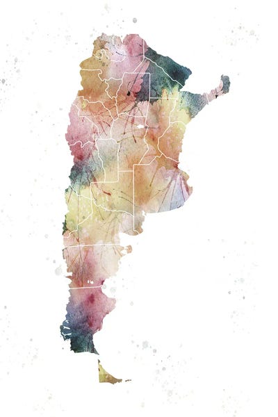 Argentina Nature Watercolor by WallDecorAddict framed canvas print