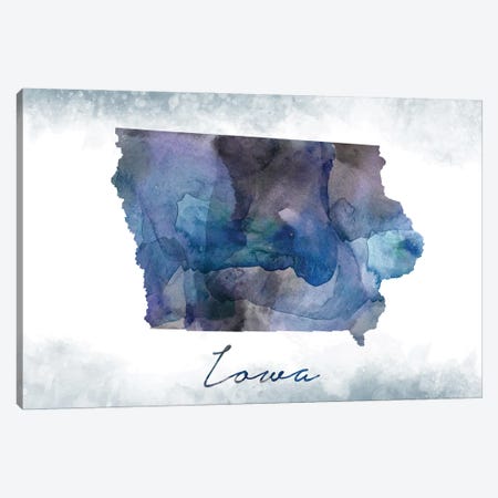 Iowa State Bluish Canvas Print #WDA171} by WallDecorAddict Canvas Art Print
