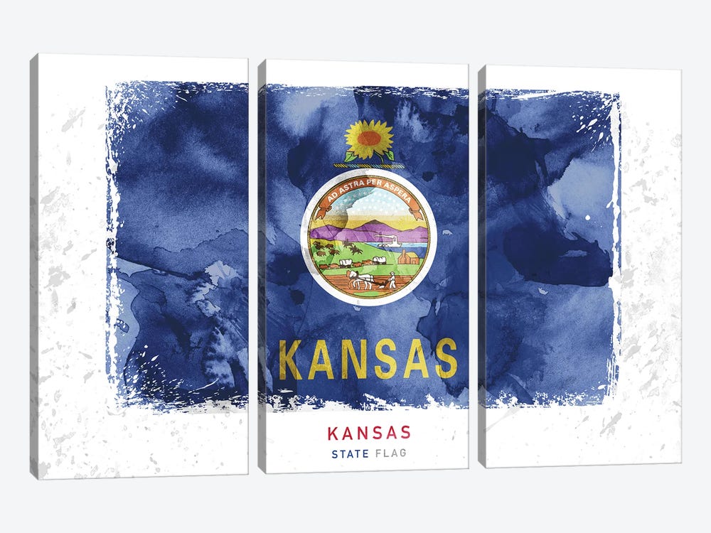 Kansas by WallDecorAddict 3-piece Canvas Art