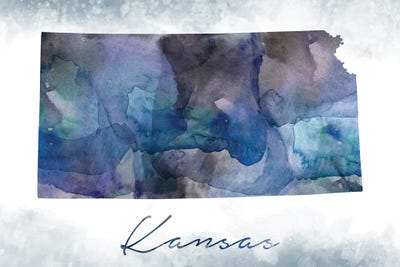 Kansas State Bluish by WallDecorAddict art print