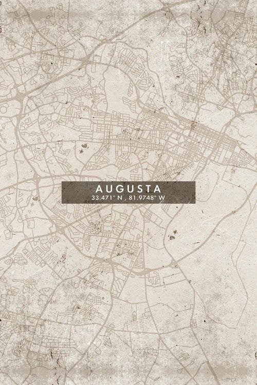 Augusta City Map Abstract Style