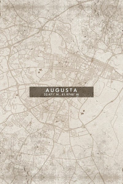 Augusta City Map Abstract Style