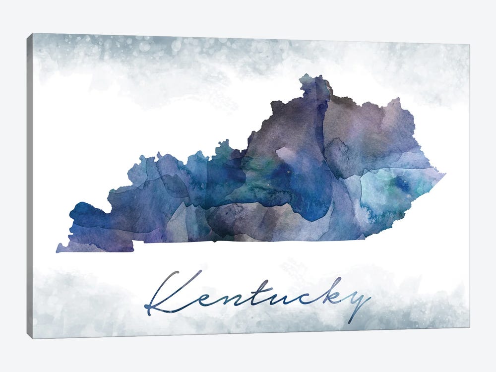 Kentucky State Bluish by WallDecorAddict 1-piece Canvas Art