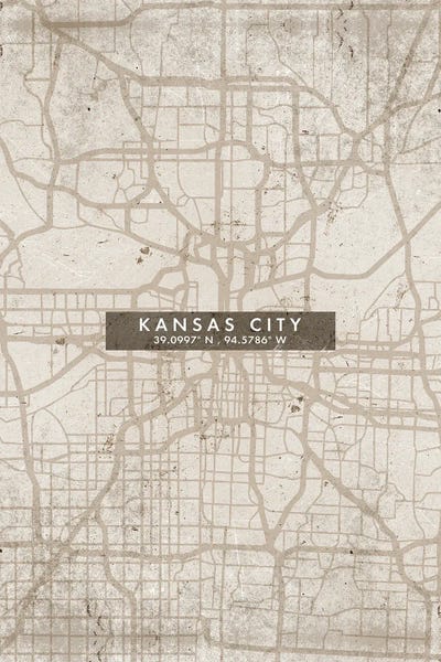 Missouri: Kansas City Map Abstract Style by WallDecorAddict