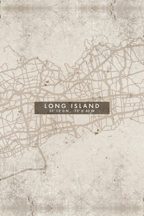 Long Island City Map Abstract Style