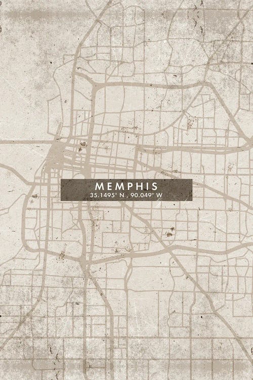 Memphis City Map Abstract Style