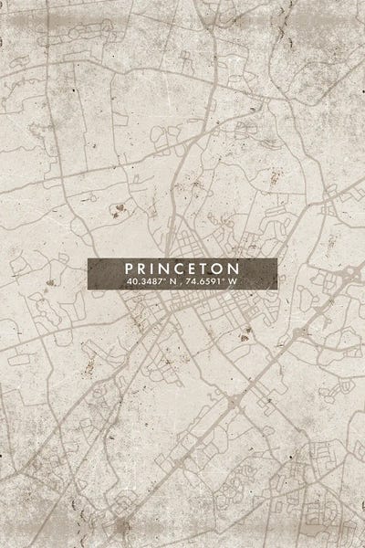 Princeton, New Jersey City Map Abstract Style