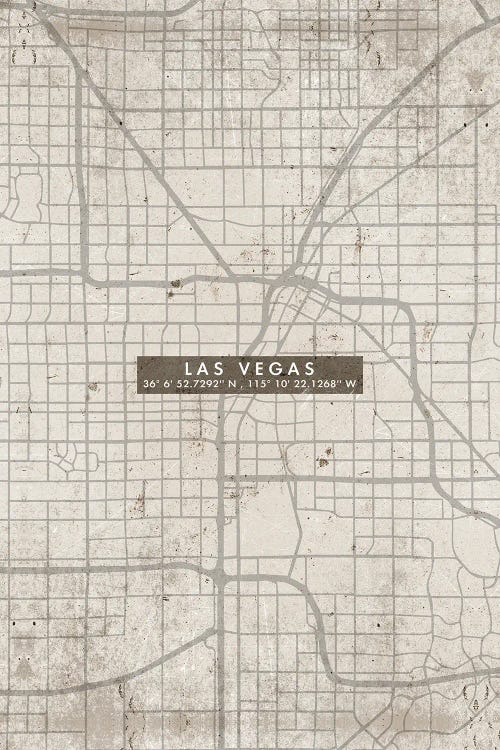 Las Vegas City Map Abstract