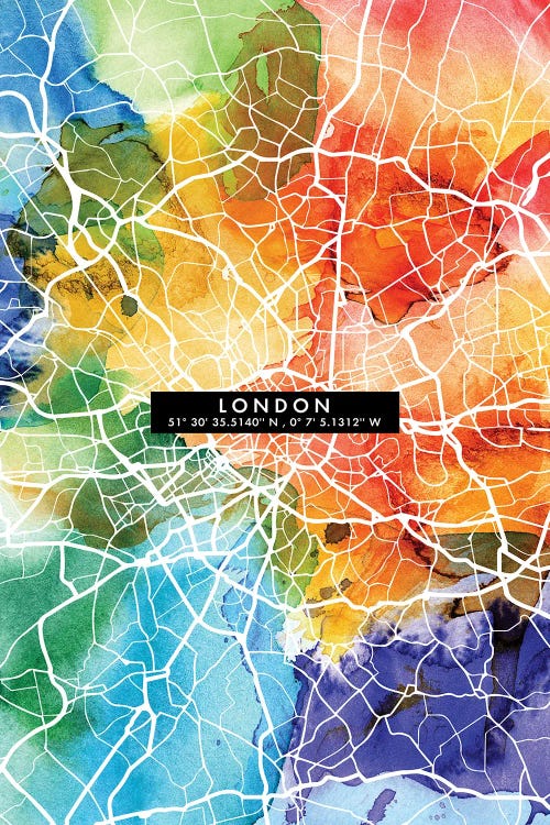 London City Map Colorful