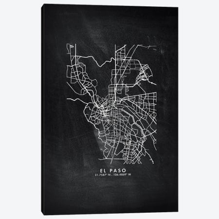 El Paso City Map Chalkboard Style Canvas Print #WDA2148} by WallDecorAddict Art Print