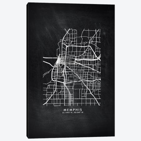 Memphis City Map Chalkboard Style Canvas Print #WDA2174} by WallDecorAddict Art Print