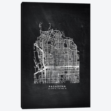 Pasadena City Map Chalkboard Style Canvas Print #WDA2188} by WallDecorAddict Art Print