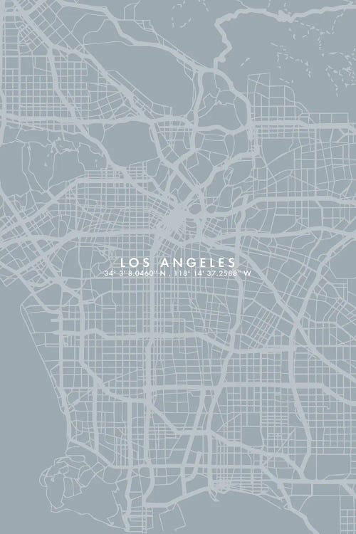 Los Angeles City Map Simple Color