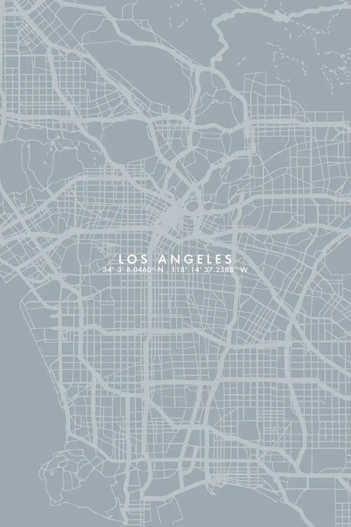 Los Angeles City Map Simple Color