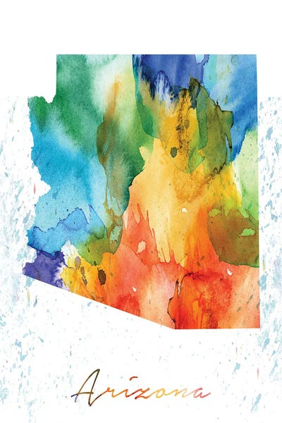 Arizona: Arizona State Colorful by WallDecorAddict