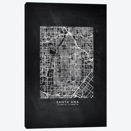 Santa Ana City Map Chalkboard Style Canvas Print #WDA2205} by WallDecorAddict Canvas Print