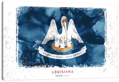 Louisiana Canvas Art Print - U.S. State Flag Art