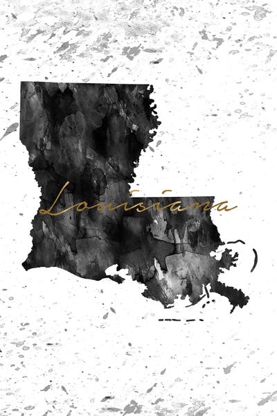 WallDecorAddict: Louisiana Black And White Gold by WallDecorAddict