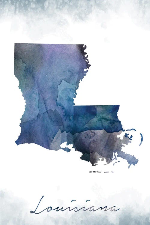 Louisiana State Bluish by WallDecorAddict wall art