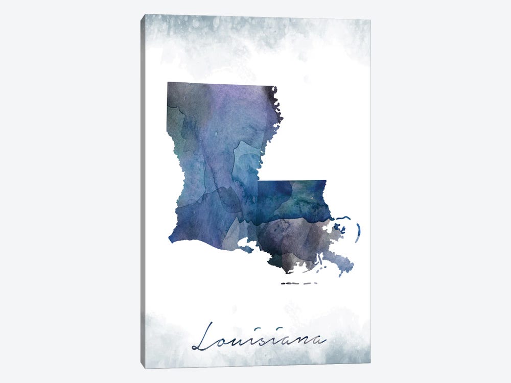 Louisiana State Bluish by WallDecorAddict 1-piece Canvas Art
