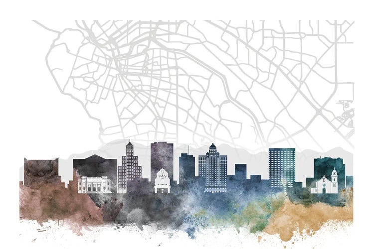 El Paso Skyline City Map