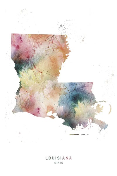 Louisiana: Louisiana State Watercolor by WallDecorAddict