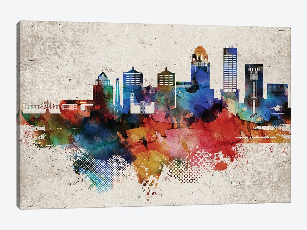 Louisville Abstract by WallDecorAddict 1-piece Canvas Print