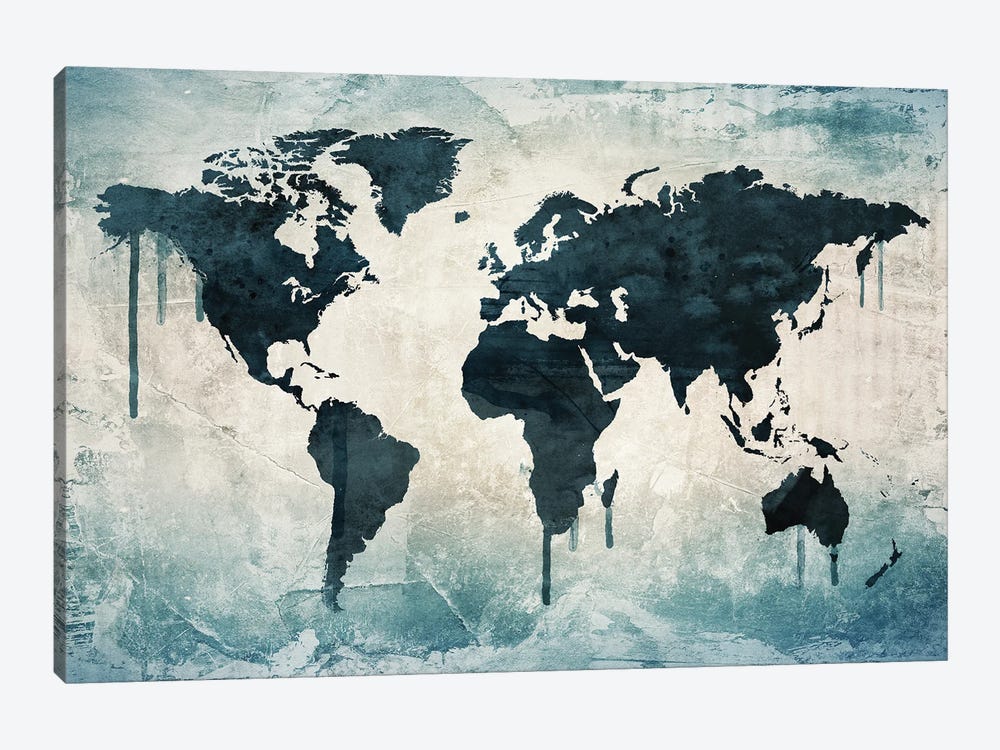 World Map Wall Decor by WallDecorAddict 1-piece Art Print