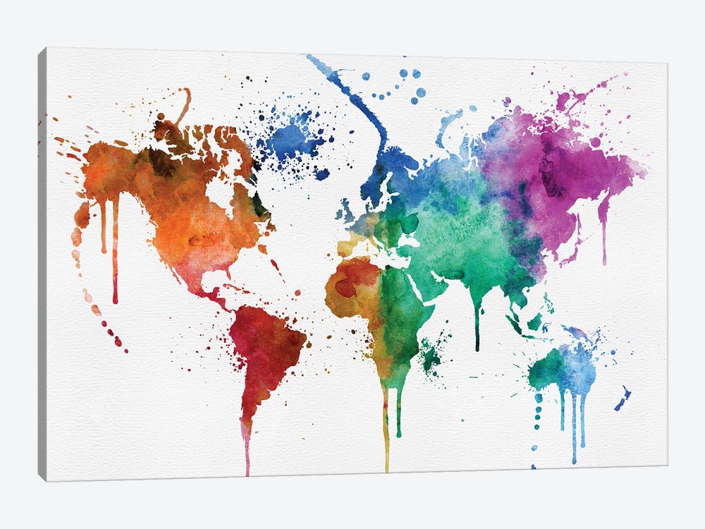 World Map Art Colorful by WallDecorAddict 1-piece Art Print