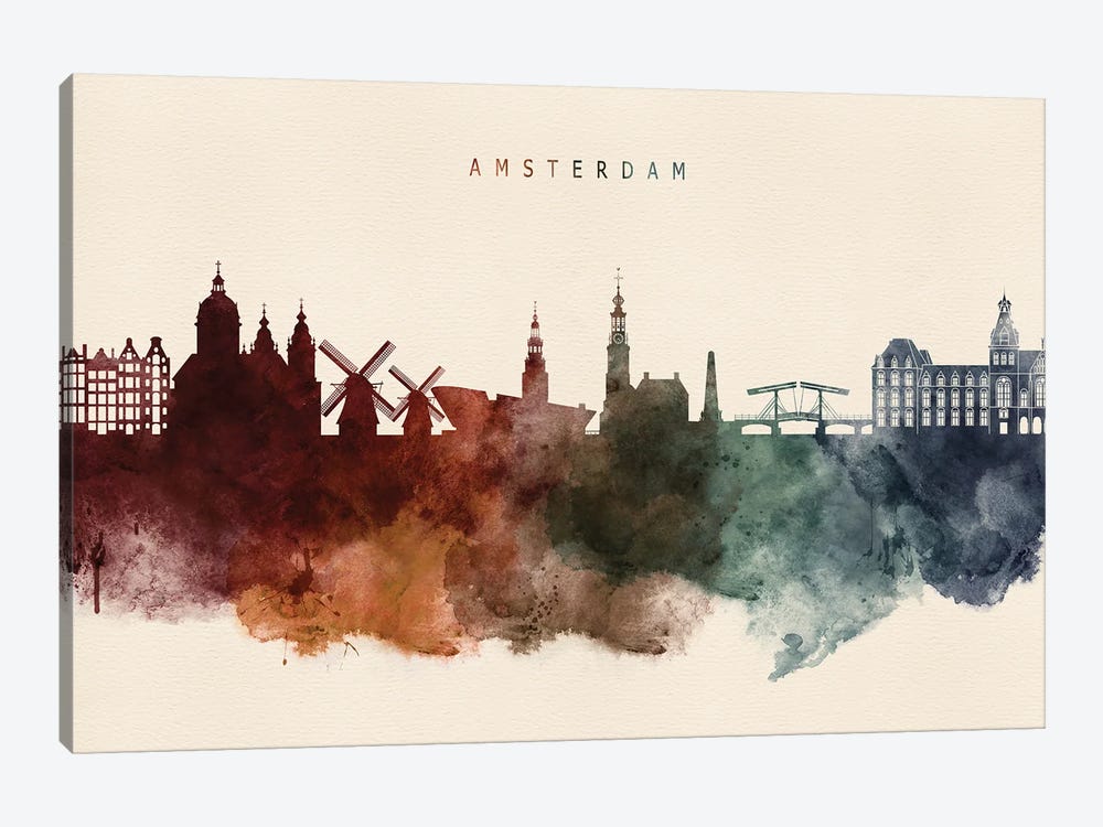 Amsterdam Skyline Desert Style by WallDecorAddict 1-piece Art Print