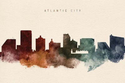 Atlantic City Skyline Desert Style by WallDecorAddict canvas print