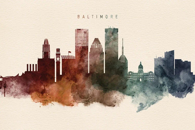 Baltimore Skyline Desert Style by WallDecorAddict wall art