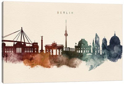 Berlin Skyline Desert Style Canvas Art Print - Germany Art
