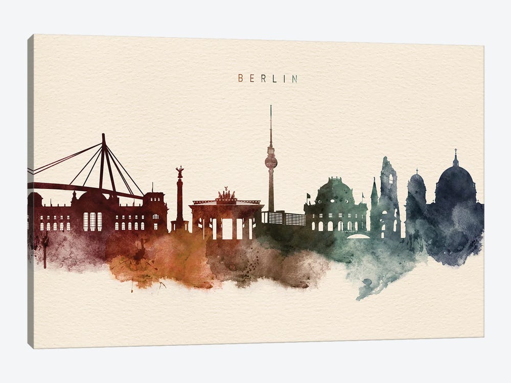 Berlin Skyline Desert Style by WallDecorAddict 1-piece Canvas Artwork