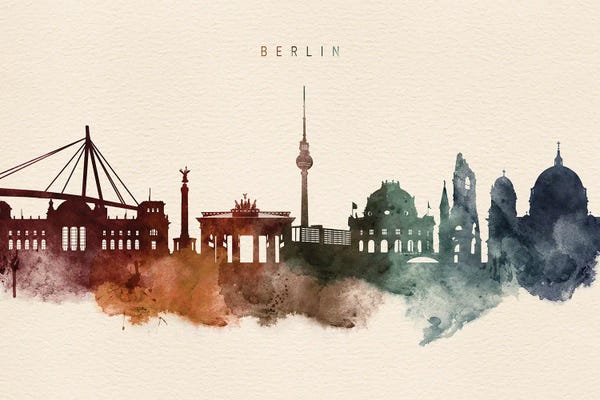 Industrial Office: Berlin Skyline Desert Style by WallDecorAddict