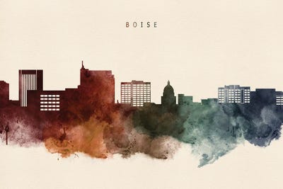 Boise Skyline Desert Style by WallDecorAddict framed wall art