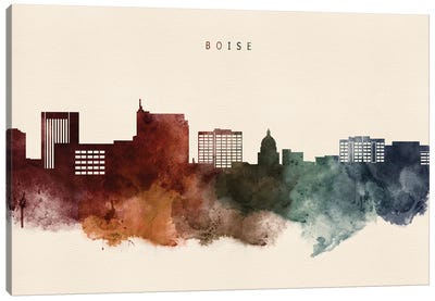 Boise Skyline Desert Style Canvas Art Print - Idaho Art