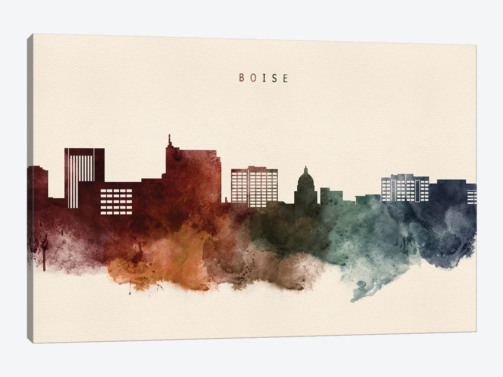 Boise Skyline Desert Style by WallDecorAddict 1-piece Canvas Art Print
